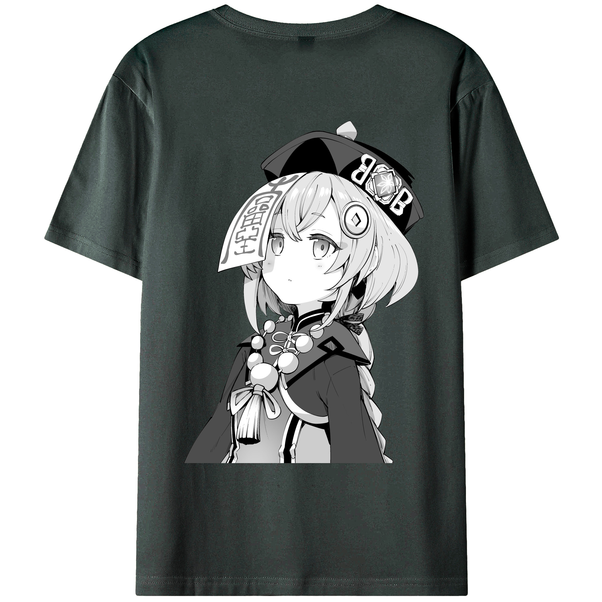 げんし神 七七 なな  genshin Nana 綿100％ メンズ半袖Tシャツ（バックプリント） 通気性